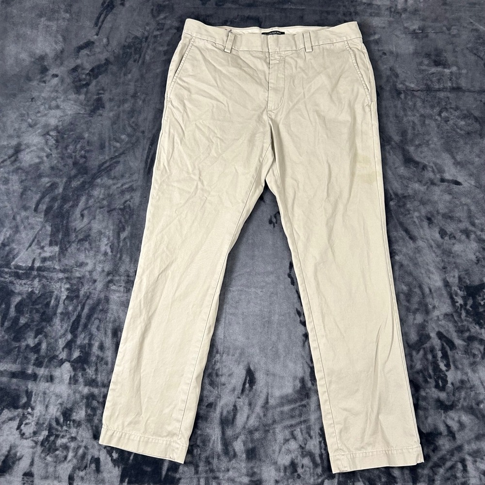 Banana Republic Aiden Chino Pants Mens 32x30 Tan Khaki Slim Fit Casual 2613